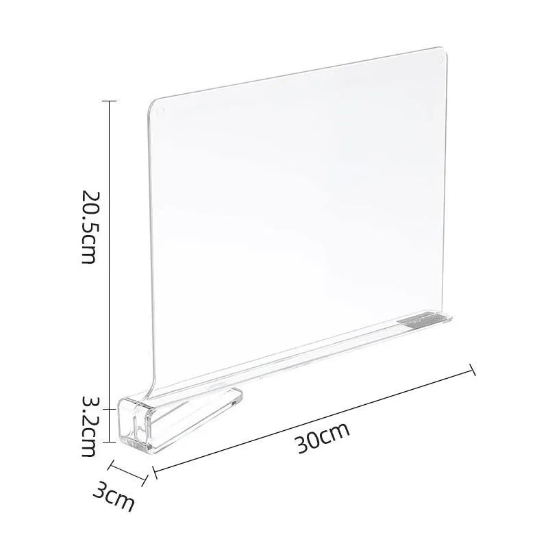 6/4/2/1pcs Transparent Closet Shelf for Wardrobe Organizer Cloth Divider Cupboard Bookcase Divider Baffle Home Organizer
