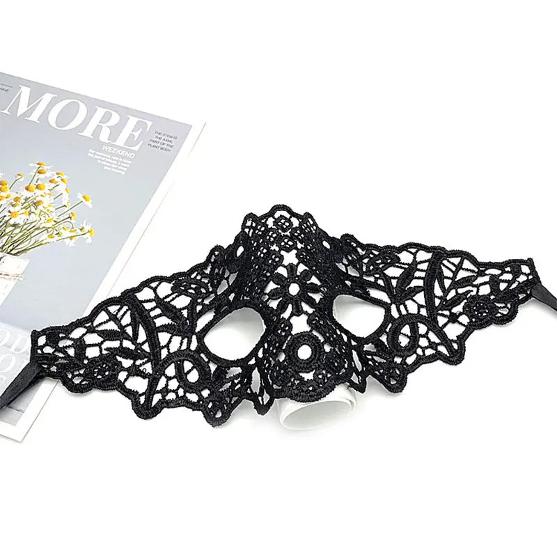 Eye Mask Sexy Lace Venetian Masquerade Ball Halloween Party Fancy Dress Costume Props Lady Black Lace Hollow Face Mask