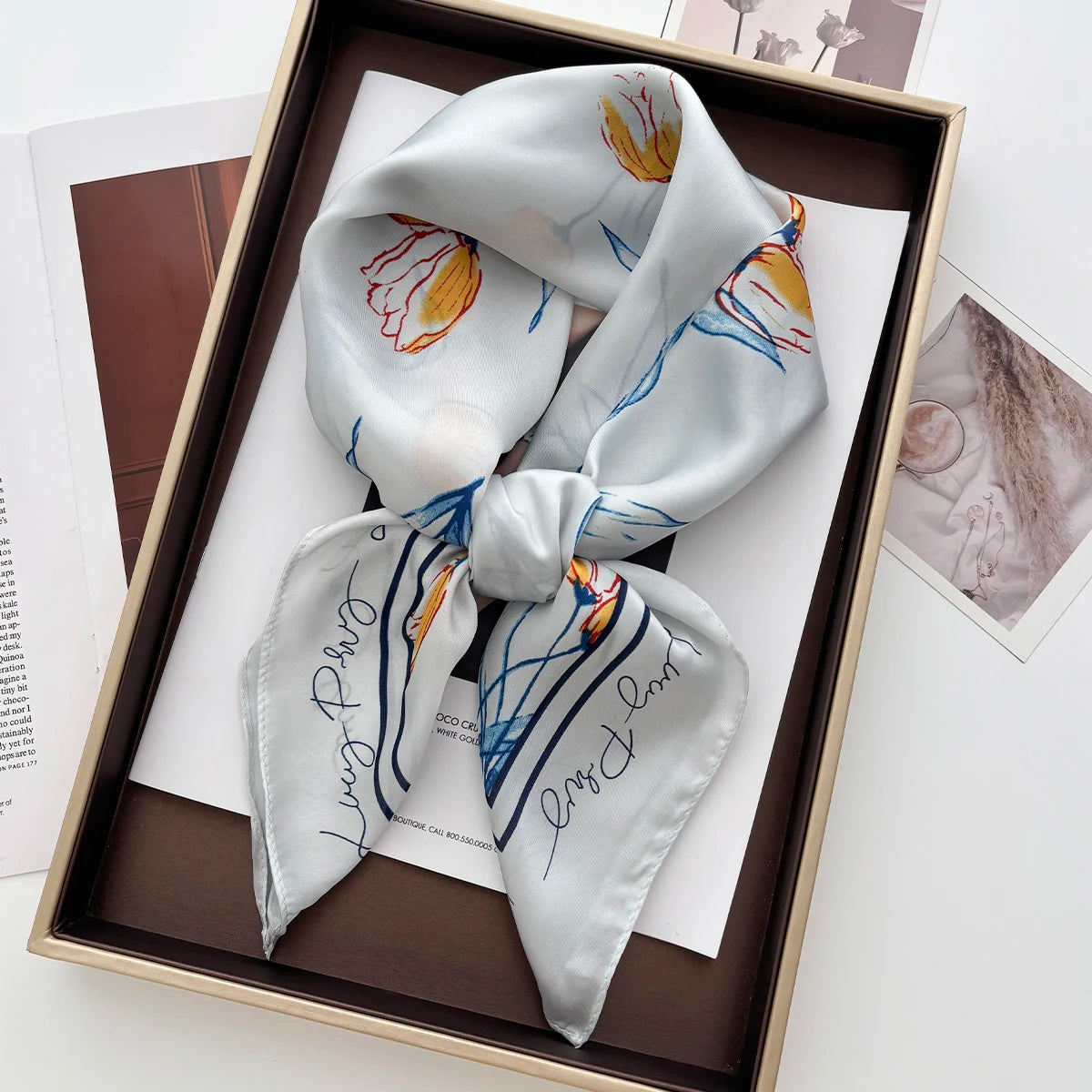 1PC Solid Color Square Scarf Women Luxury Beach Scarf Fashion Lady Hair Head Bandana Wraps Female Neckerchief Hijab Shawl