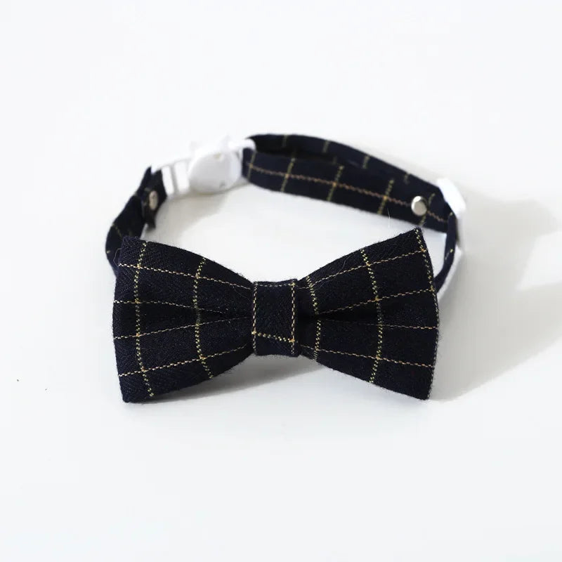 Breakaway Cat Collar with Bell Adjustable Kitten Cat Collars Cat Accessories Pet Supplies Puppy Bow Tie for Small Dogs