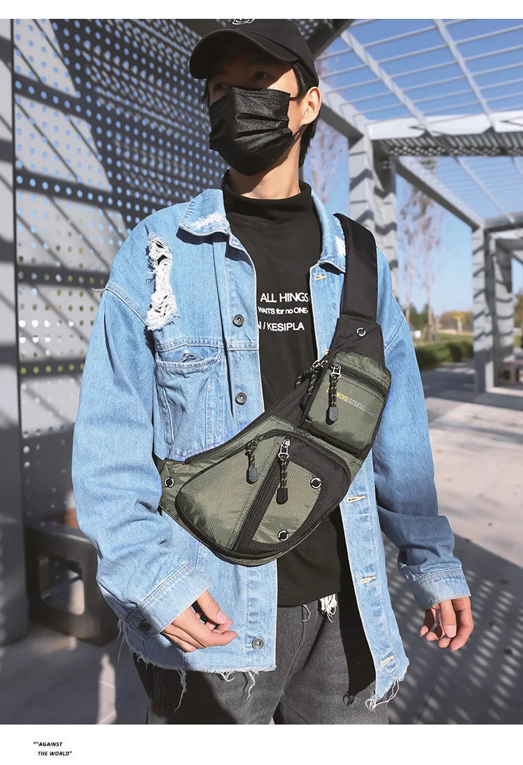 2026 New Oxford Cloth Men's Crossbody Bag Casual Single Shoulder Bag Fashion Street Style Backpack Leisure Chest Bag for Men