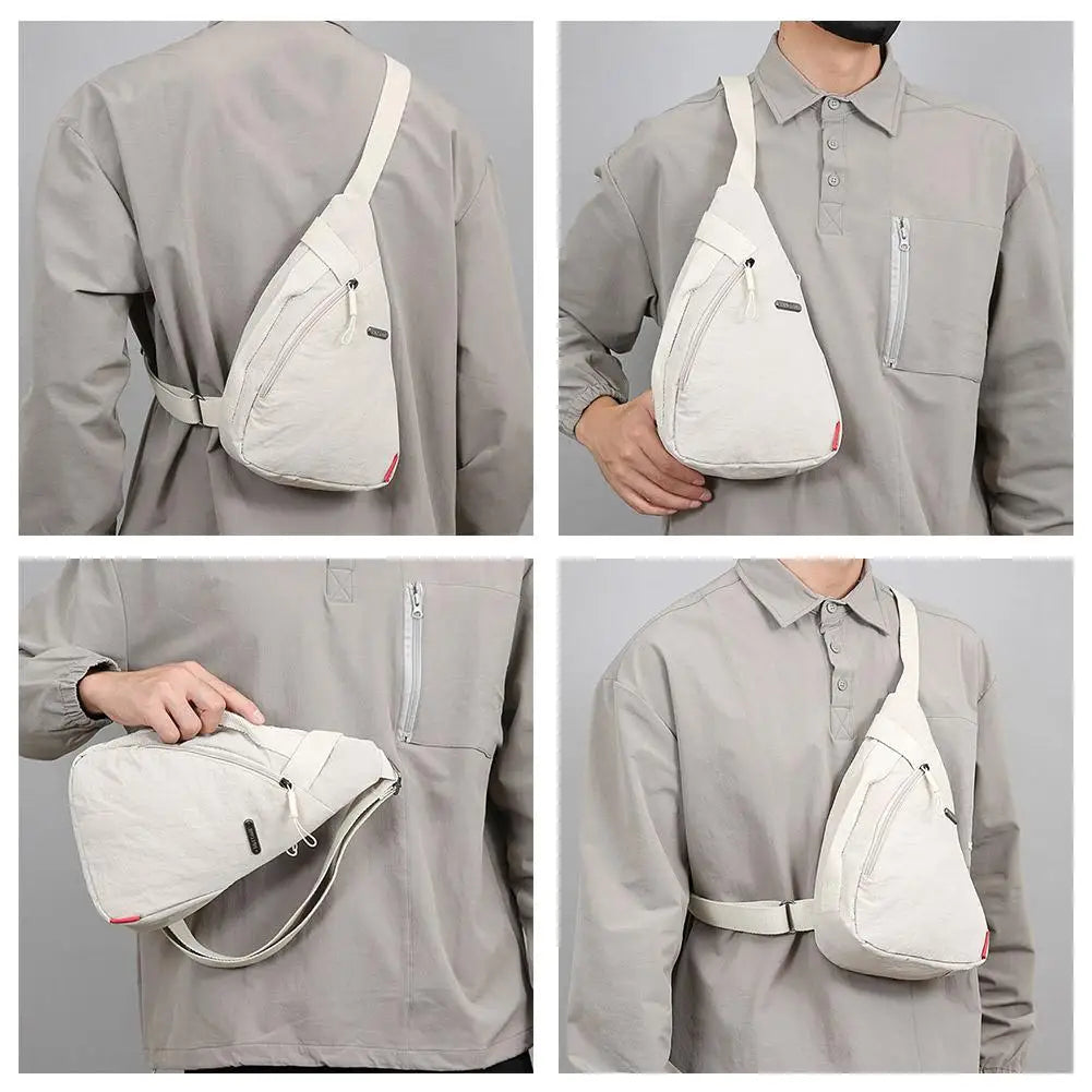 Unisex Sports Casual Crossbody Bag Fashionable Large-capacity Cycling Bag  Chest Bag Portable Shoulder Bag Sporty Phone Bag