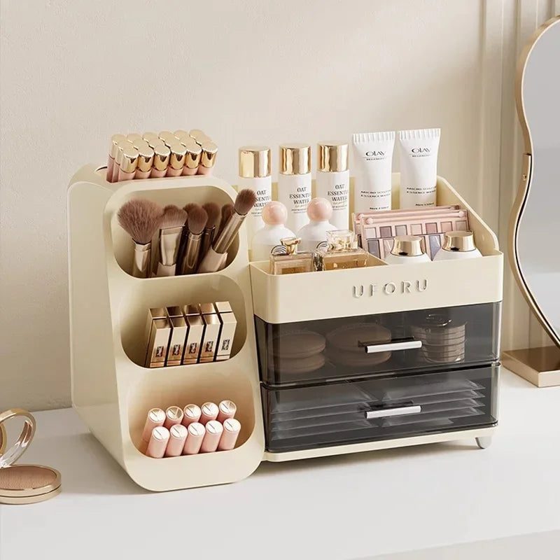 Makeup Organizer With Drawers Large Cosmetic Skincare Jewelry Perfume Storage Box For Home Countertop Vanity Bathroom Bedroom