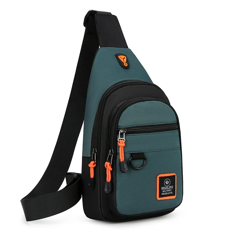 Men Chest Bag Large Capacity One Shoulder Crossbody Backpack Outdoor Sports Leisure Fashion Small Sling Bag For Men