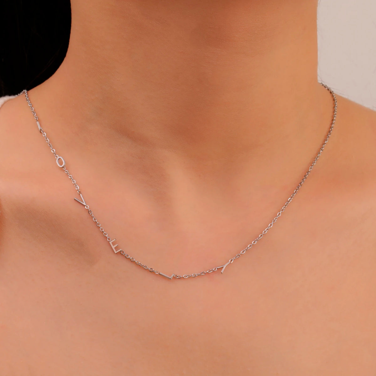 Custom Initial Letter Necklaces Choker For Women Stainless Steel A-Z Alphabet Personalized Necklace Jewelry Mother's Day Gift