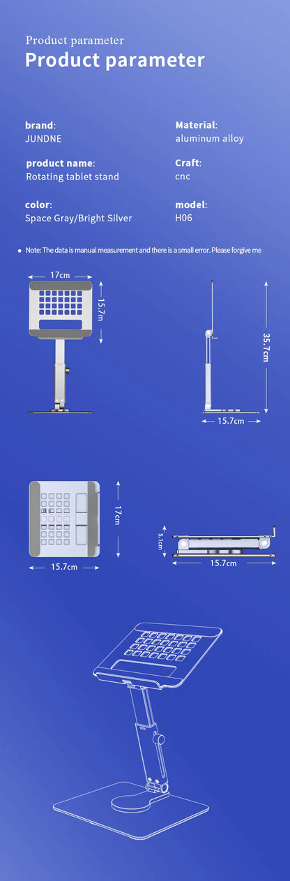360° Rotating Aluminium Tablet Stand – view 18