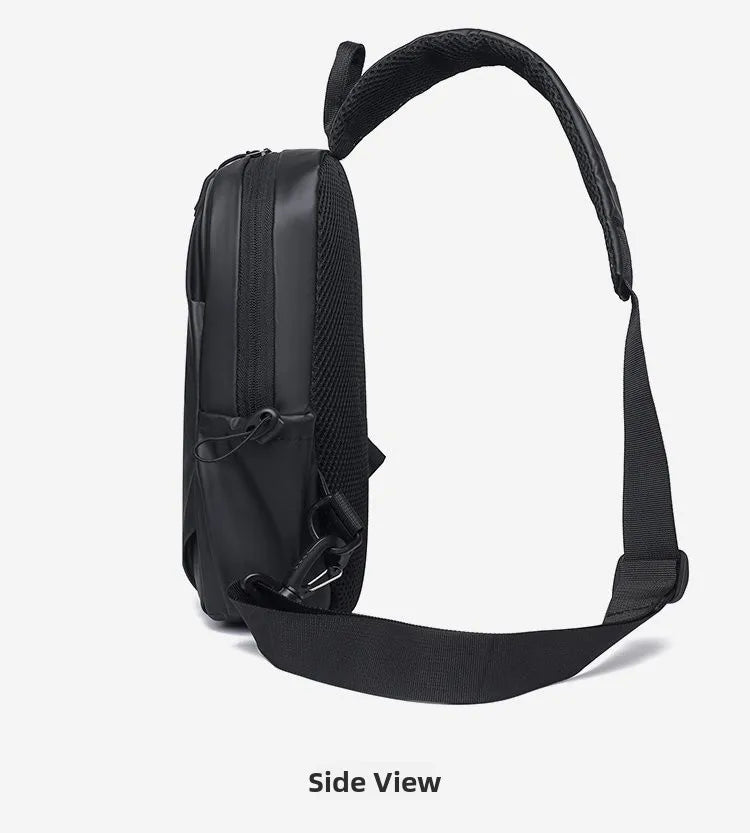 Large Capacity Fashion Waterproof Men's Crossbody Bag Casual Travel Leisure Ladies Single Shoulder Slant Bag Chest Bag