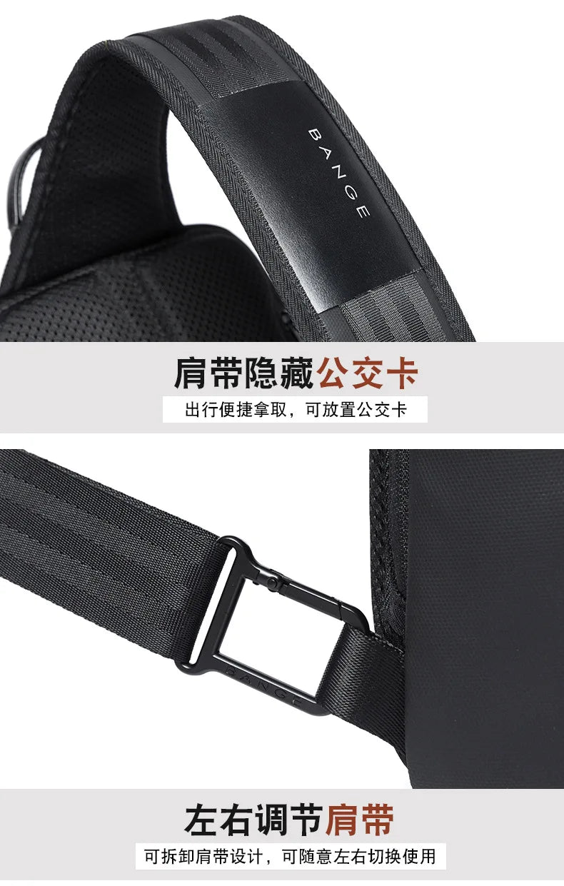 Fashion Men Travel Waterproof Leisure Business Chest Sports Packs Messenger Shoulder Sling Running Bag Men's Boys