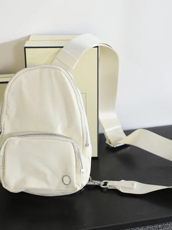 Adjustable Crossbody Chest Bag Travel Single Shoulder Bag Multifunctional Sling Bag Polyester Zipper Closure Casual Leisure