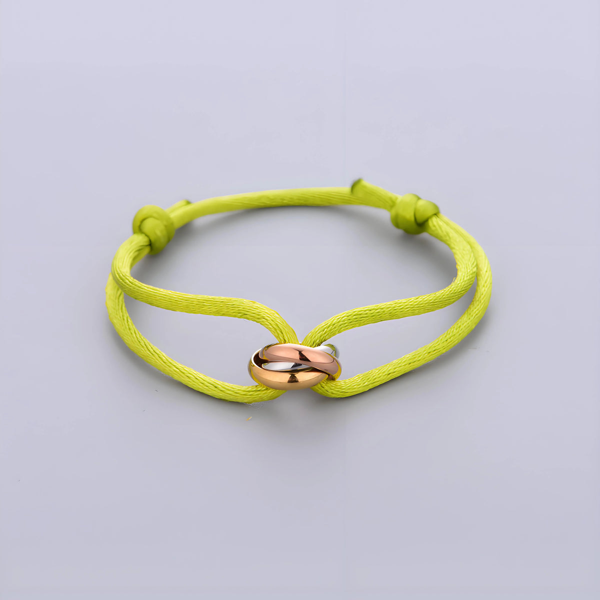 Trinity Bracelet Stainless Steel Circle Women's Bracelet Different Colors of Rope Classic Popular Tricolor GradientJewelry