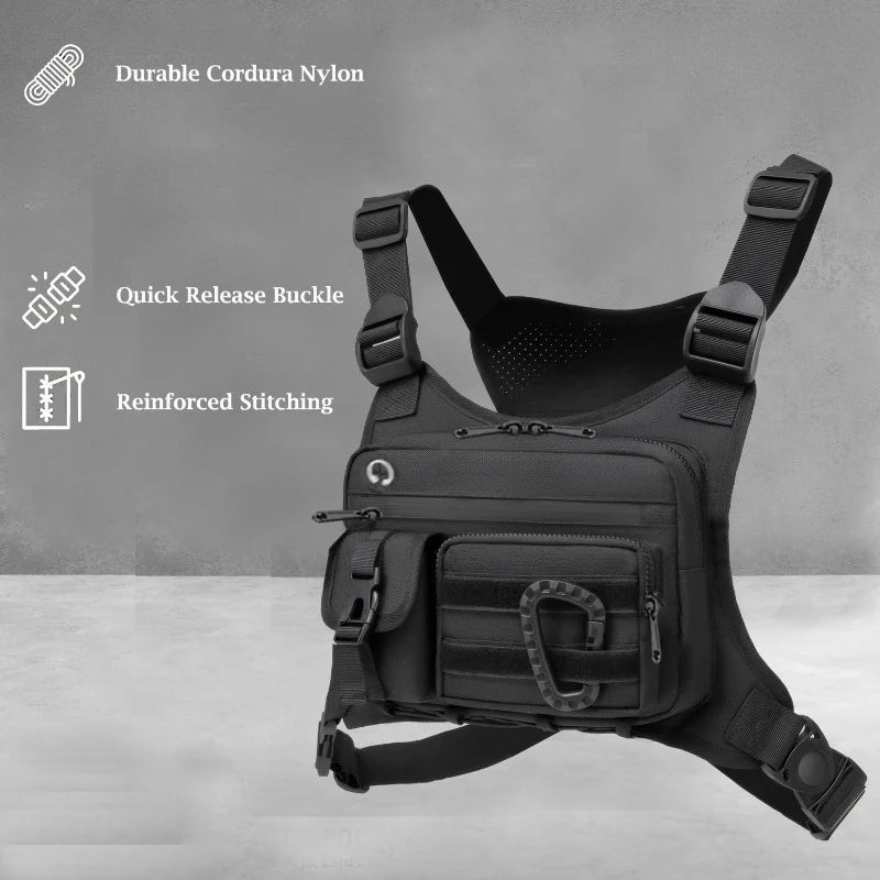 Chest Bags Outdoor Chest Bag For Men and Women, Tactical Vest For Running, Cycling, EDC Chest Pack Rig For Sports and Workouts