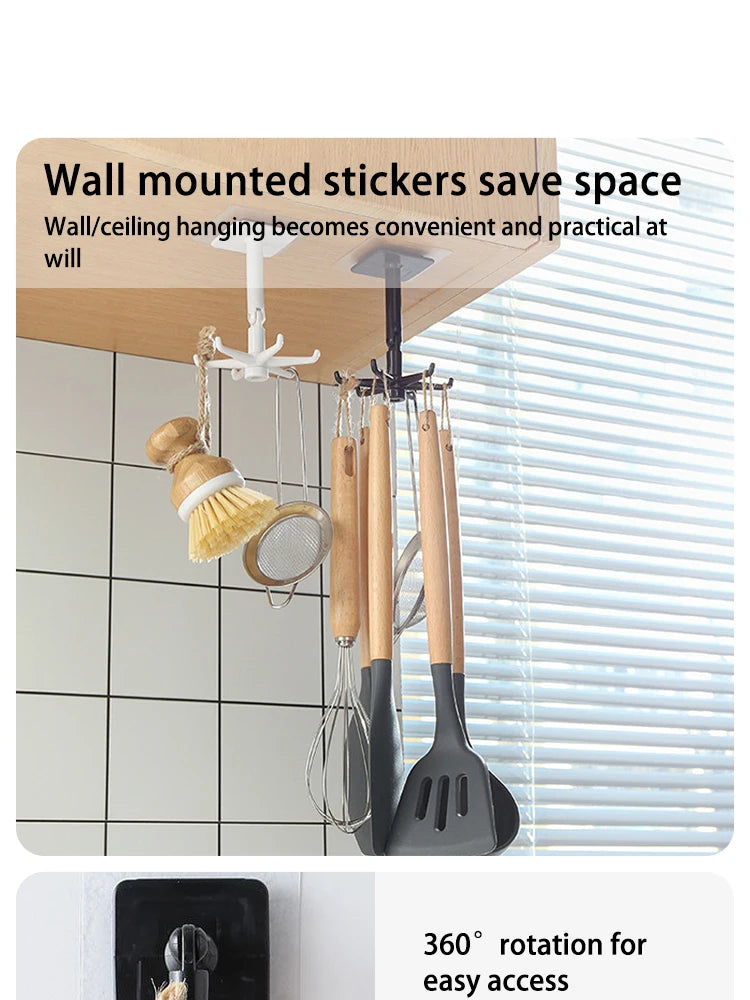 Kitchen Hook Organizer Bathroom Hanger Wall Dish Drying Rack Holder For Lid Cooking Accessories Cupboard Storage Cabinet Shelf