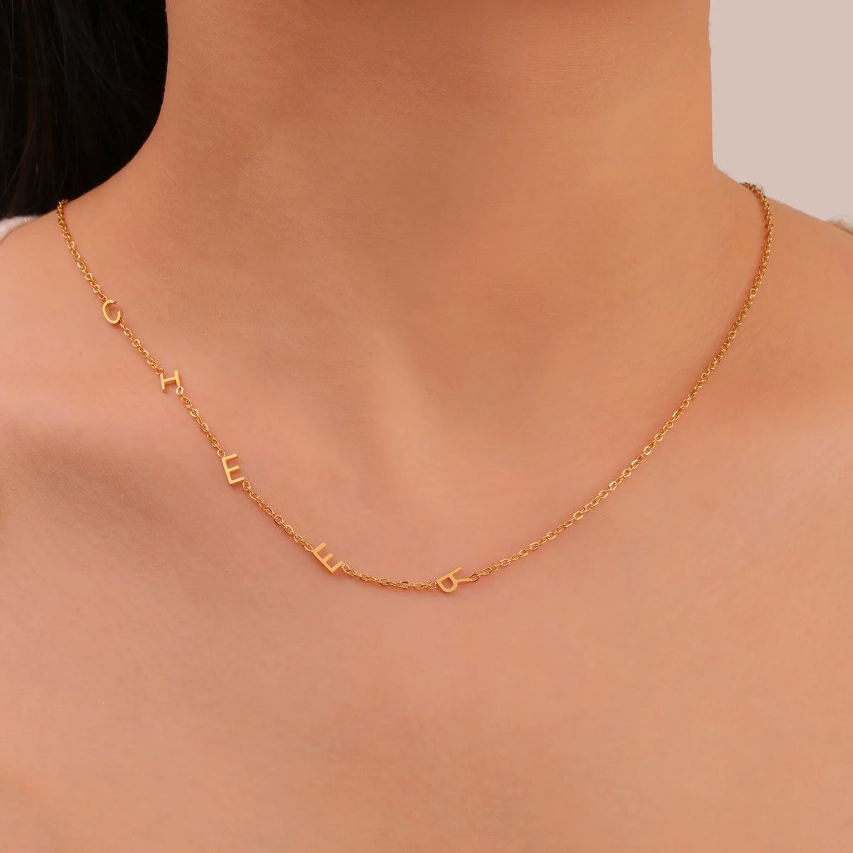 Custom Initial Letter Necklaces Choker For Women Stainless Steel A-Z Alphabet Personalized Necklace Jewelry Mother's Day Gift
