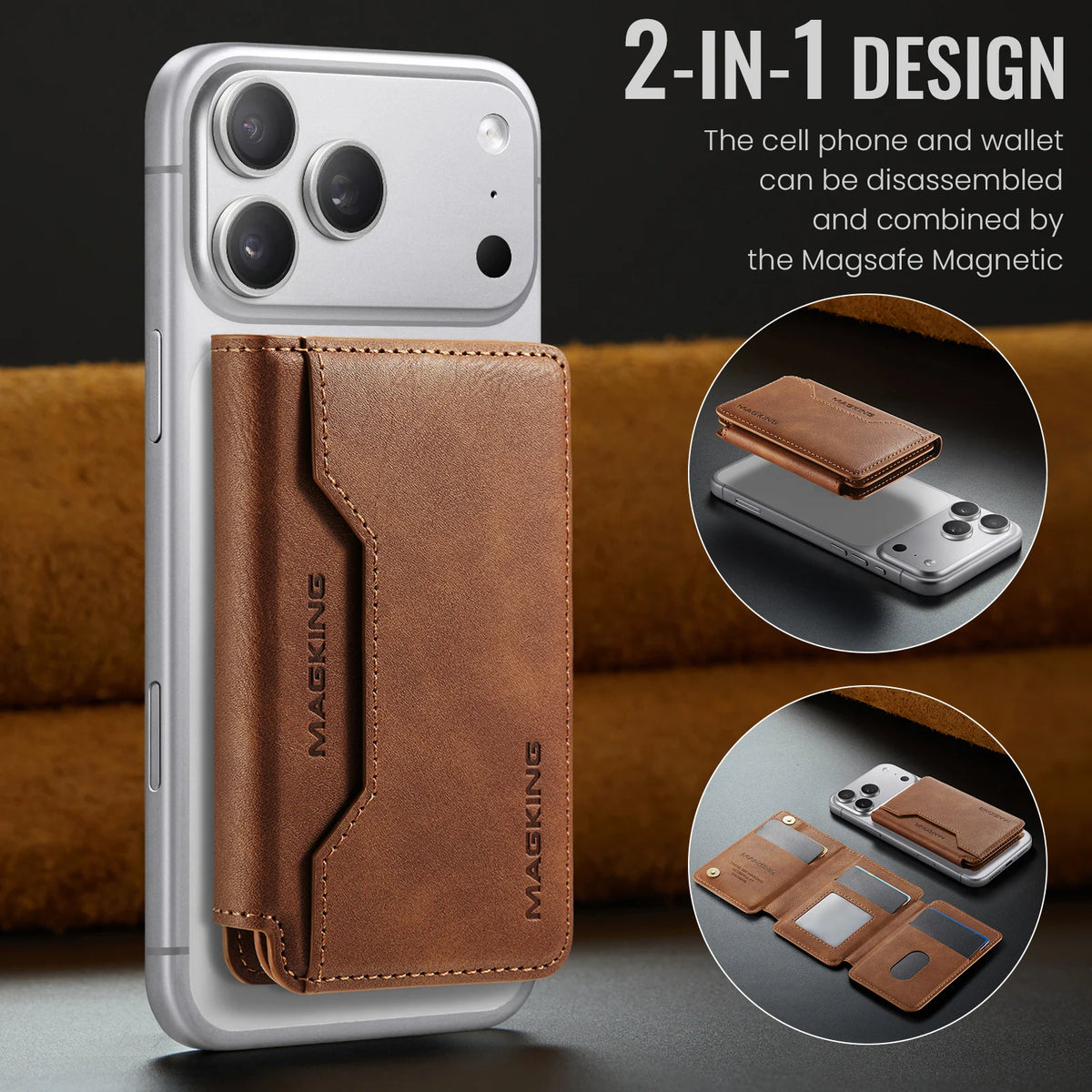 MagSafe Wallet RFID Blocking Magnetic Card Holder