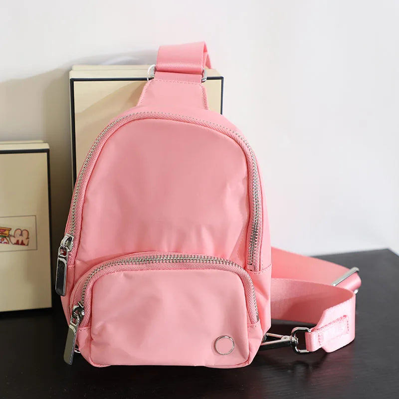 Adjustable Crossbody Chest Bag Travel Single Shoulder Bag Multifunctional Sling Bag Polyester Zipper Closure Casual Leisure