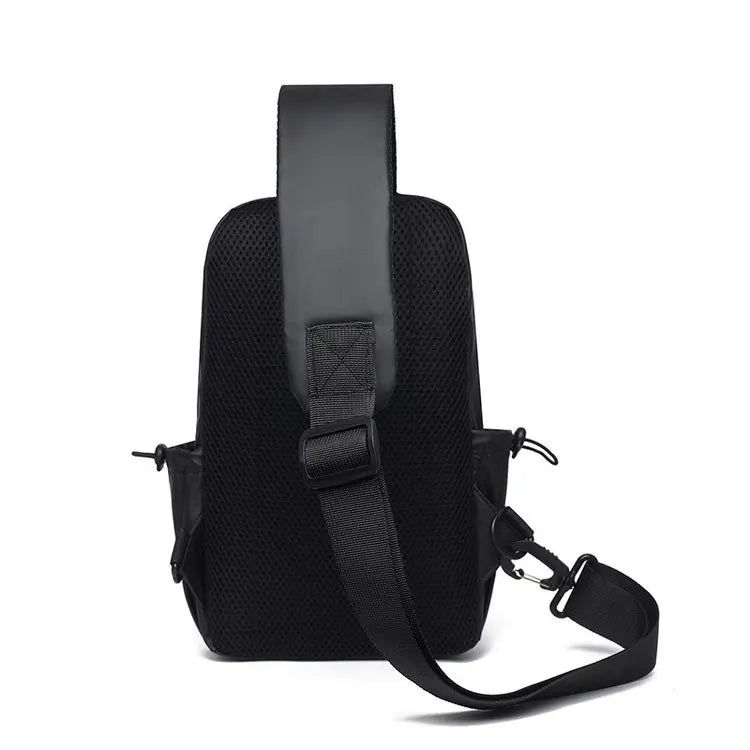 Large Capacity Fashion Waterproof Men's Crossbody Bag Casual Travel Leisure Ladies Single Shoulder Slant Bag Chest Bag