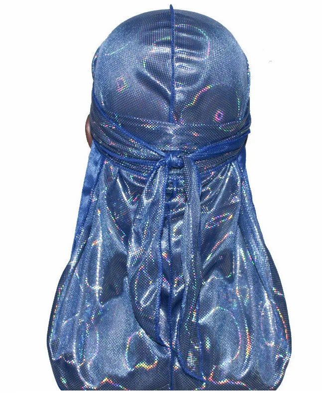 Satin Floral Printed Headband Scarves for Women Hair Accessories Mens Doo Rag Durag Long Tail Cap Bandana Turban Unisex Headwear