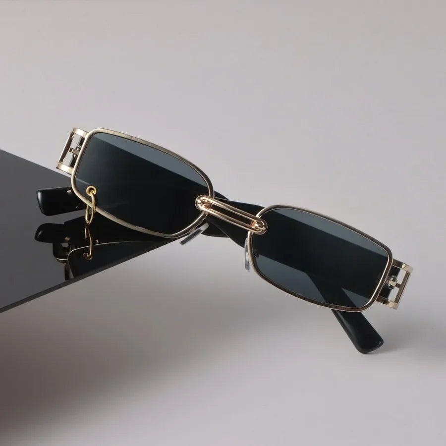 Sexy Square Sunglasses Women Men Black Sun Glasses Retro Designer Eyewear Luxury Small Frame Mirror Metal Brand