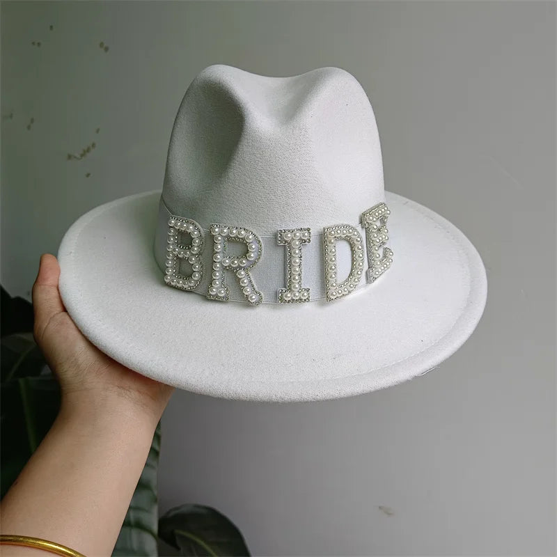 Bridal Malan Flower Style Cowboy Hat All Kinds of Hats for All Seasons Summer Beach Hat Elegant Cowboy Hat Pearl Accessories