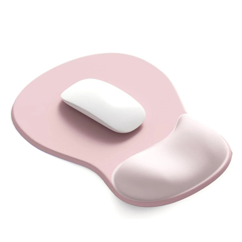Comfortable Mouse Pad with Gel Wrist Rest Ergonomic Mouse Pad for Pain Relief Smooth Wrist Support Surface and Non-Slip PU Base