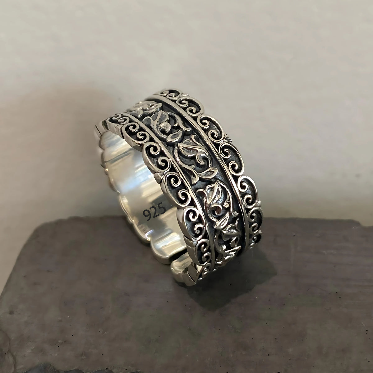 Sam Panda 925 Sterling Silver Rings For Women Men Fine Jewelry Finger Adjustable Open Wing Shape Ring For Party Birthday Gift