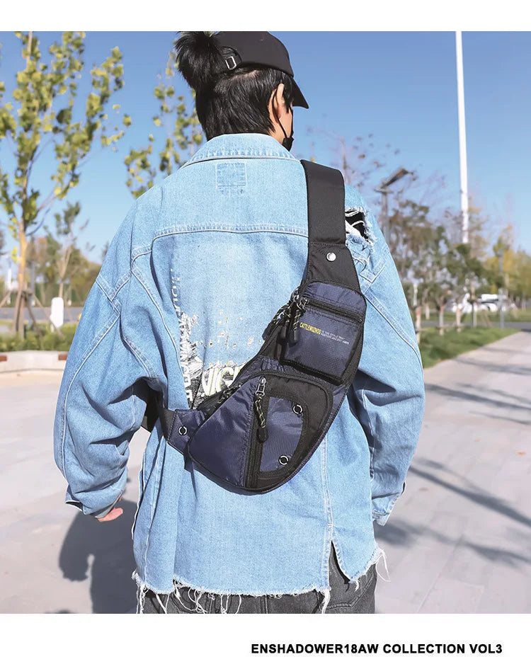 2026 New Oxford Cloth Men's Crossbody Bag Casual Single Shoulder Bag Fashion Street Style Backpack Leisure Chest Bag for Men