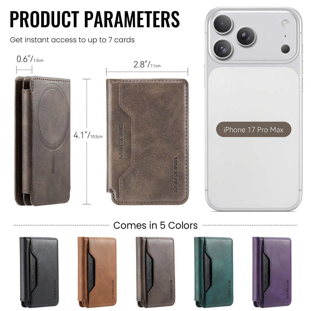 MagSafe Wallet RFID Blocking Magnetic Card Holder