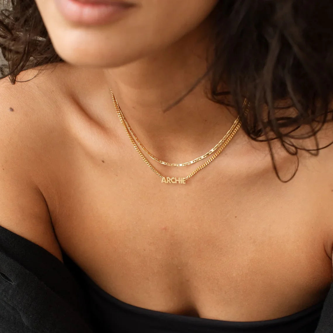 Custom Name Necklace For Women Stainless Steel Personalized Minimal Personalized Name Jewelry  Birthday Gift for Her