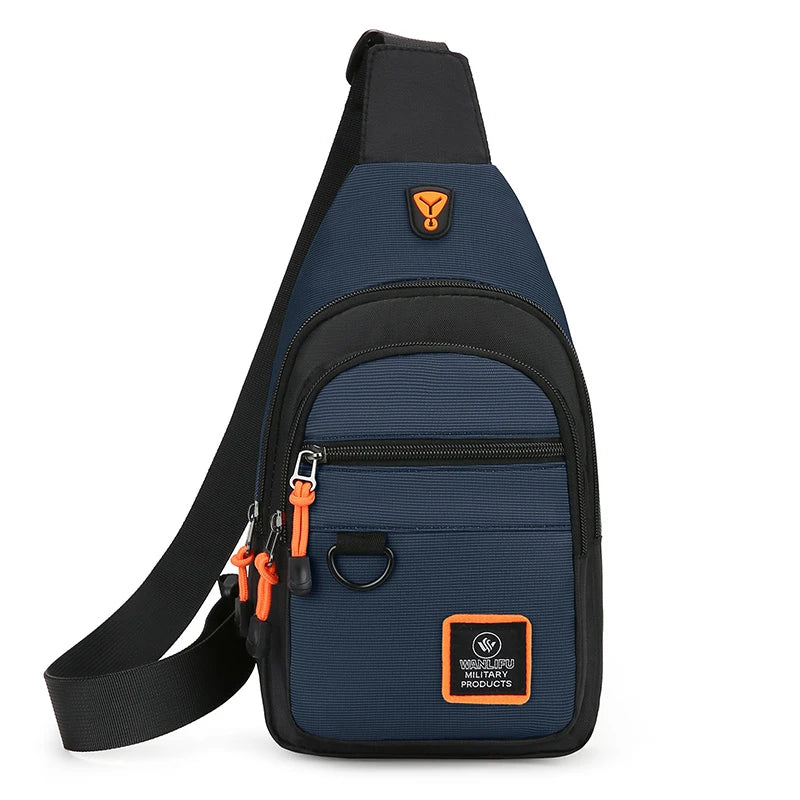 Men Chest Bag Large Capacity One Shoulder Crossbody Backpack Outdoor Sports Leisure Fashion Small Sling Bag For Men