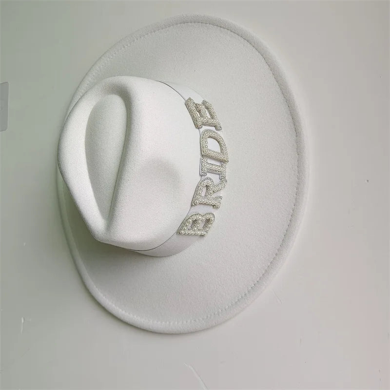 Bridal Malan Flower Style Cowboy Hat All Kinds of Hats for All Seasons Summer Beach Hat Elegant Cowboy Hat Pearl Accessories