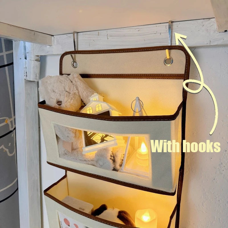 For Student Dormitory Home Use Dorm Bed Hook Hanging Storage Bag No Drill Under Bed Headboard Organizer Bedroom Bedside Rack