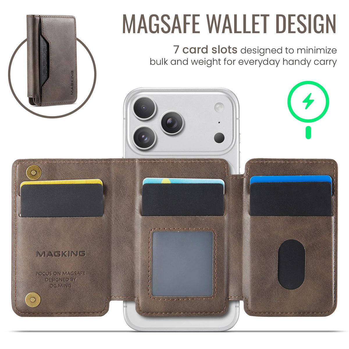 MagSafe Wallet RFID Blocking Magnetic Card Holder