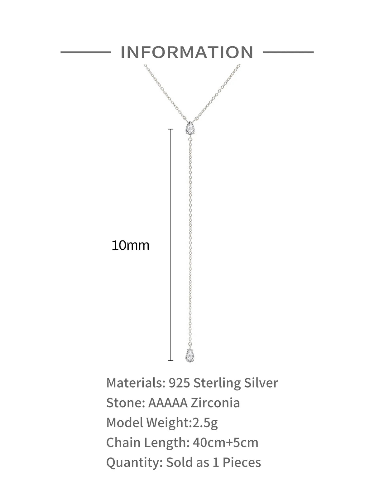 CANNER New 925 Sterling Silver Mini Zircon Pendant Necklaces Chain For Women Necklace Chains Fine Jewelry Gift Collares подвеска
