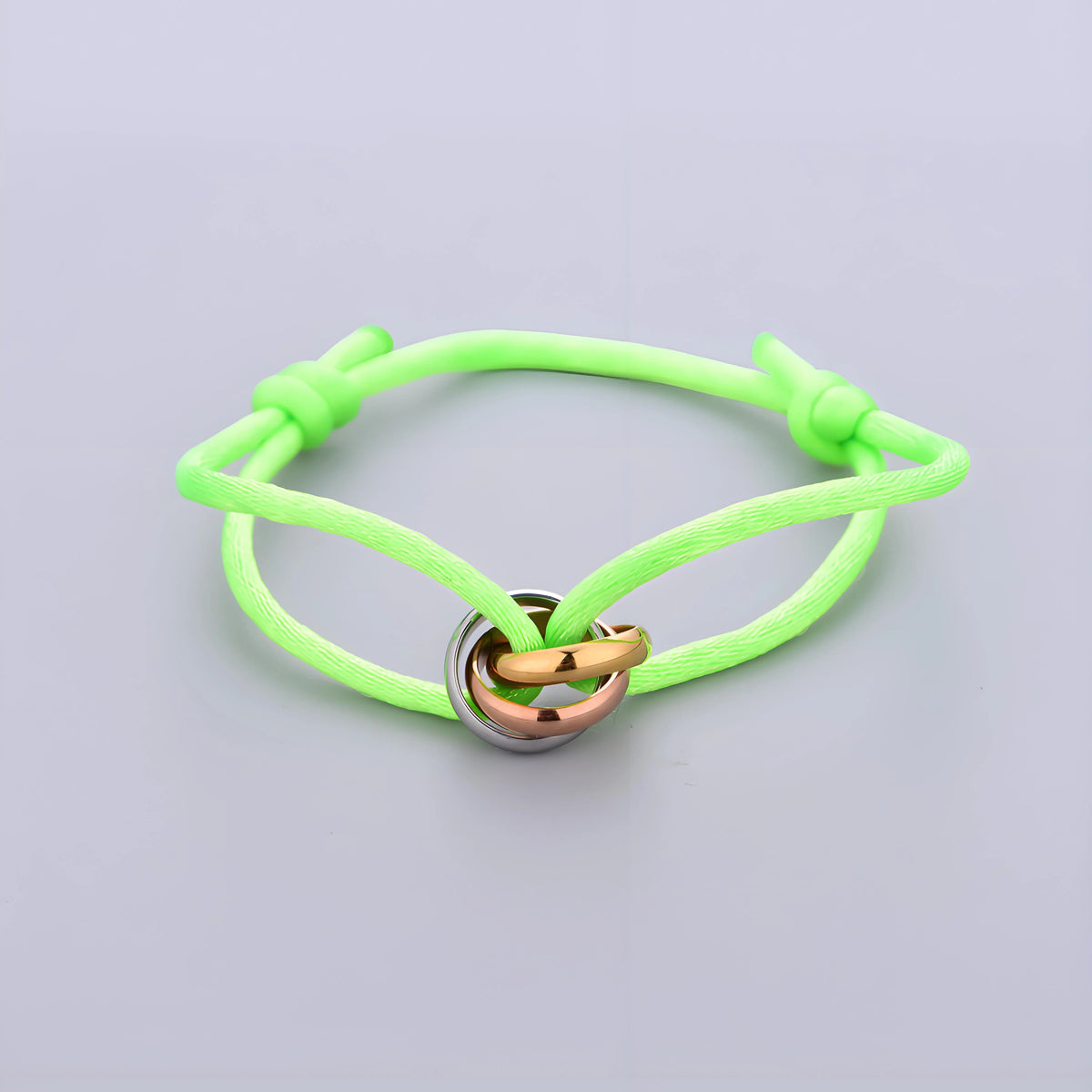 Trinity Bracelet Stainless Steel Circle Women's Bracelet Different Colors of Rope Classic Popular Tricolor GradientJewelry