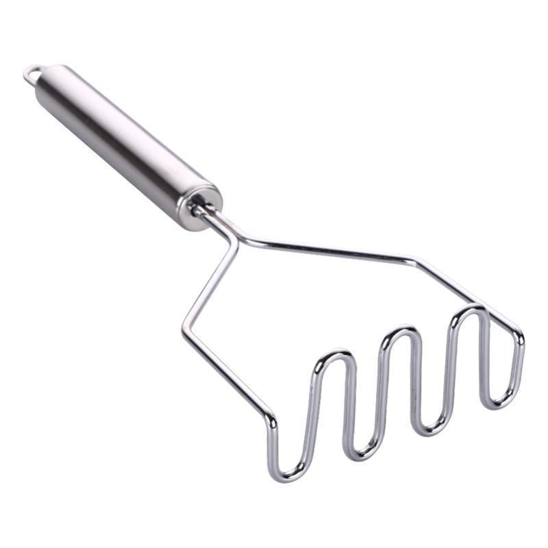Stainless Steel Potato Masher Manual Fruit Vegetable Pressure Mud Machine Kitchen Children Food Crusher Complementary Gadget