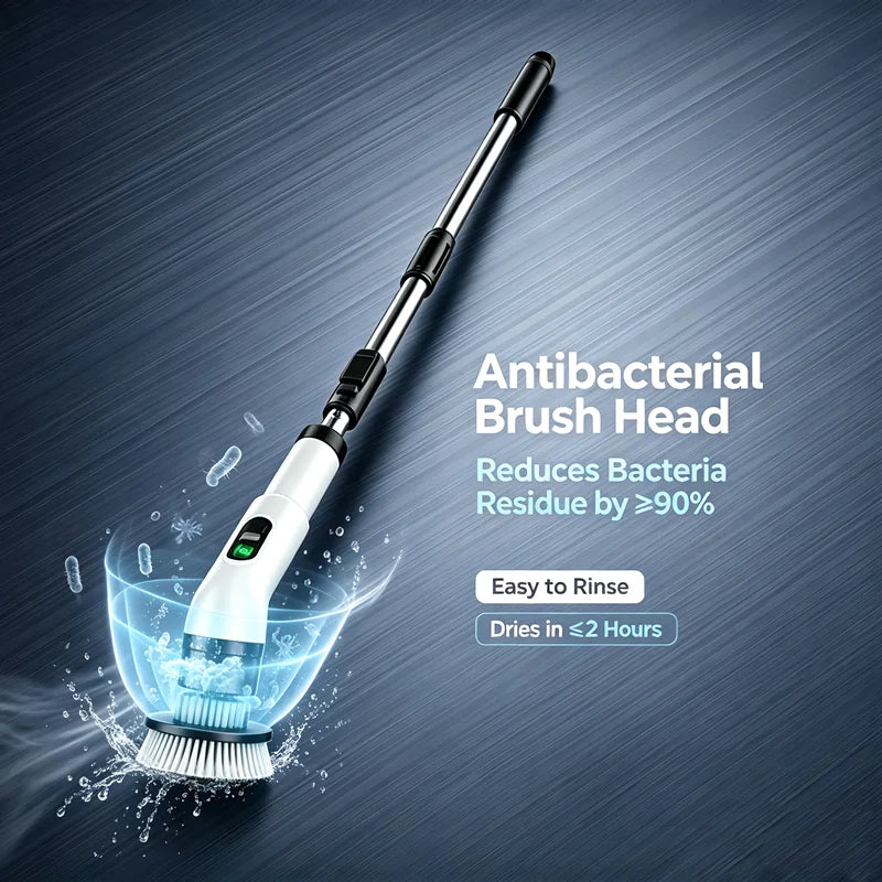 Household Cordless Spin Scrubber Multipurpose Cleaning Brush  Kitchen Gadgets Hair Brushes Bathroom Broom Toilet Electric Mops