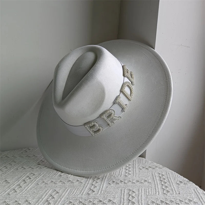 Bridal Malan Flower Style Cowboy Hat All Kinds of Hats for All Seasons Summer Beach Hat Elegant Cowboy Hat Pearl Accessories