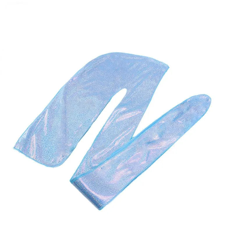 Satin Floral Printed Headband Scarves for Women Hair Accessories Mens Doo Rag Durag Long Tail Cap Bandana Turban Unisex Headwear