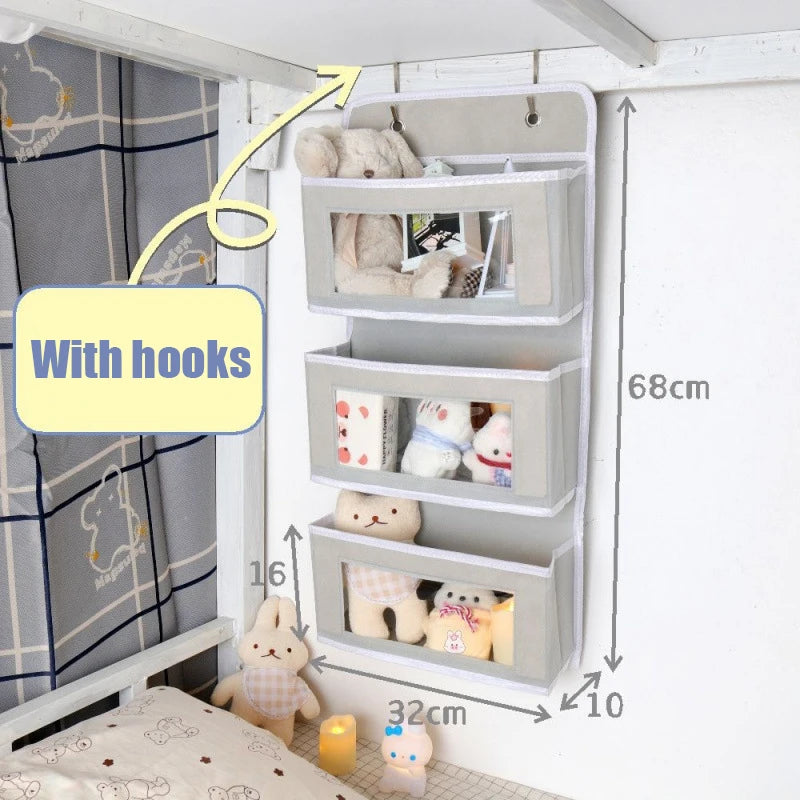 For Student Dormitory Home Use Dorm Bed Hook Hanging Storage Bag No Drill Under Bed Headboard Organizer Bedroom Bedside Rack