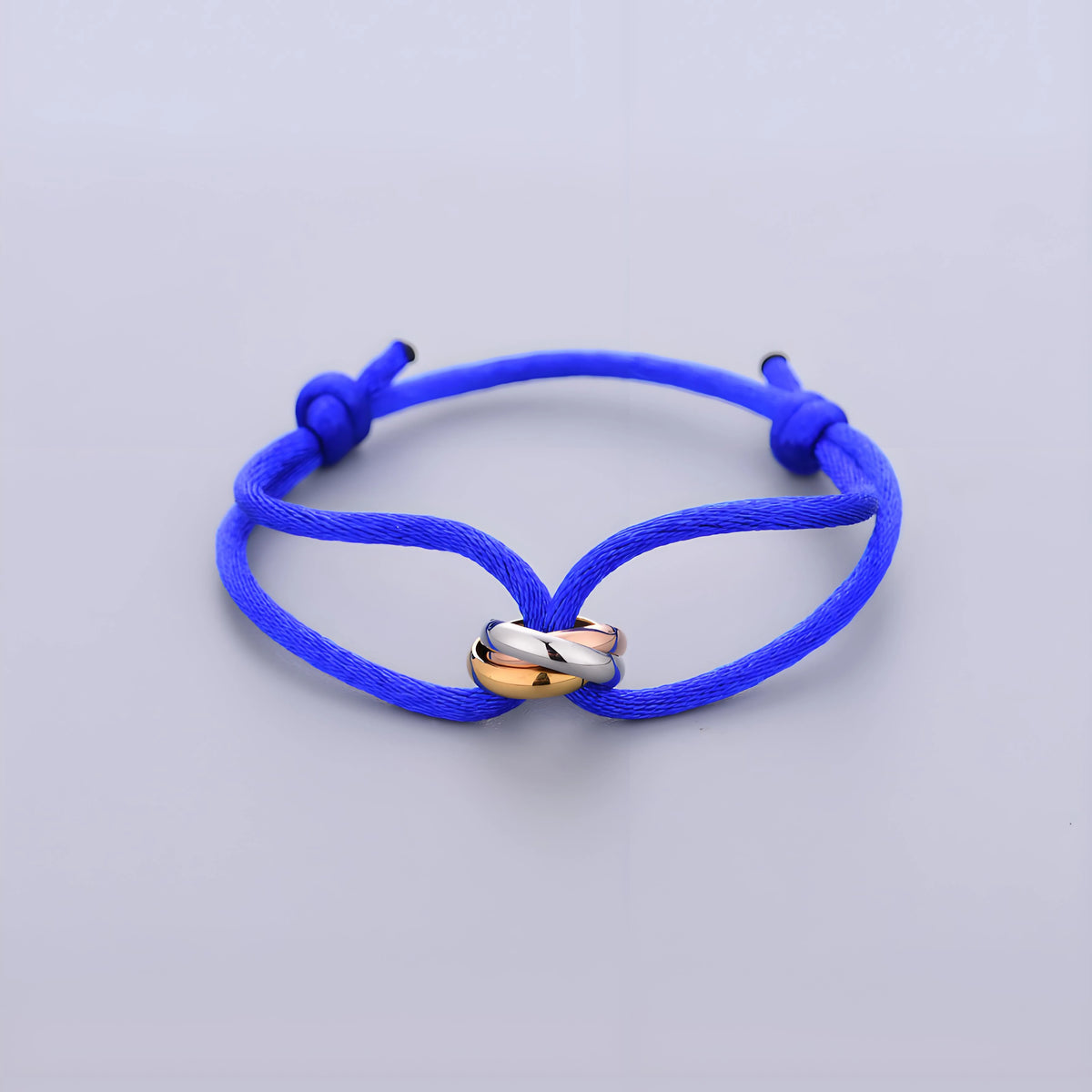 Trinity Bracelet Stainless Steel Circle Women's Bracelet Different Colors of Rope Classic Popular Tricolor GradientJewelry