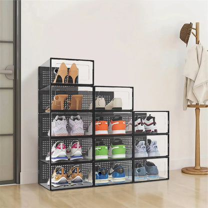 12 Stackable Shoe Storage Boxes