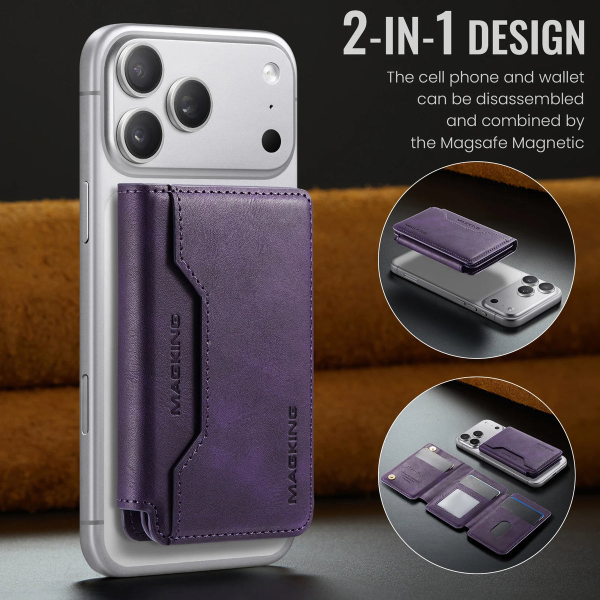 MagSafe Wallet RFID Blocking Magnetic Card Holder