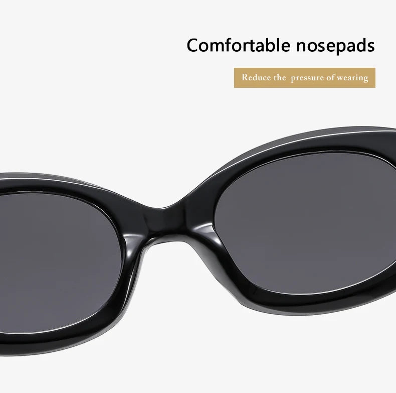 Versatile Fashion Sunglasses New Oval Frame Sun Glasses Retro Small Frame Eyeglasses Y2K Street Photo Glasses Female