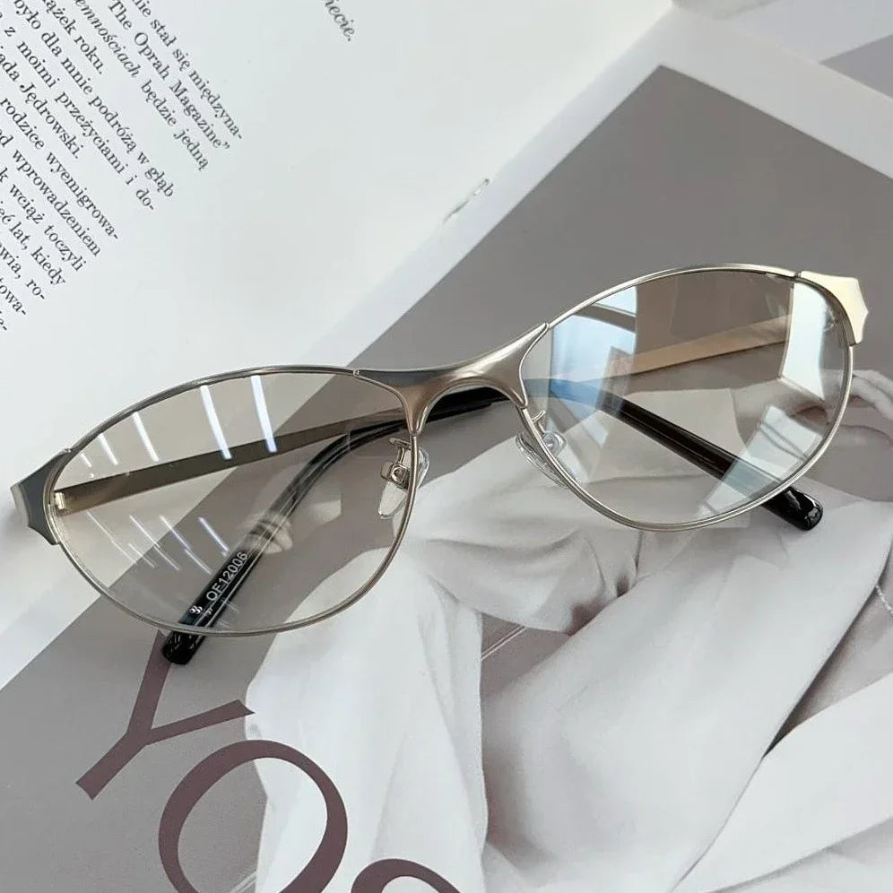 Women Stylish Hip Hop Sunglasses Men Unisex Outdoor Travel Fashion Metal Frame Goggle Shades Fashionable Street Sun Glasses