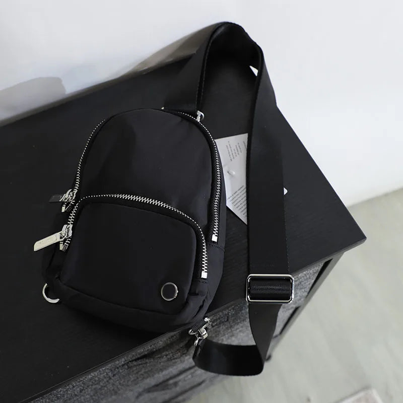 Adjustable Crossbody Chest Bag Travel Single Shoulder Bag Multifunctional Sling Bag Polyester Zipper Closure Casual Leisure