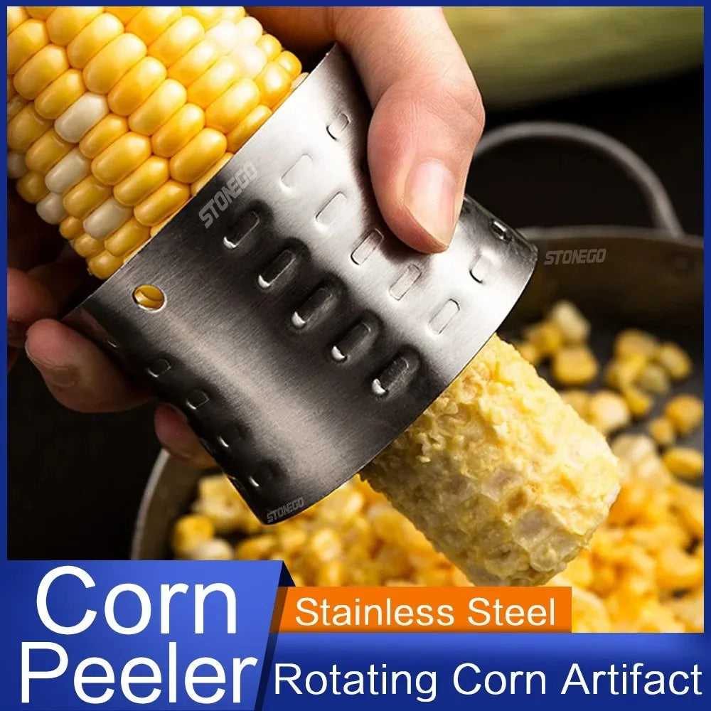 JJYY  Corn Cob Peeler Stripper Cutter Splitter Remover Thresher Stonego Kitchen Salad Tool