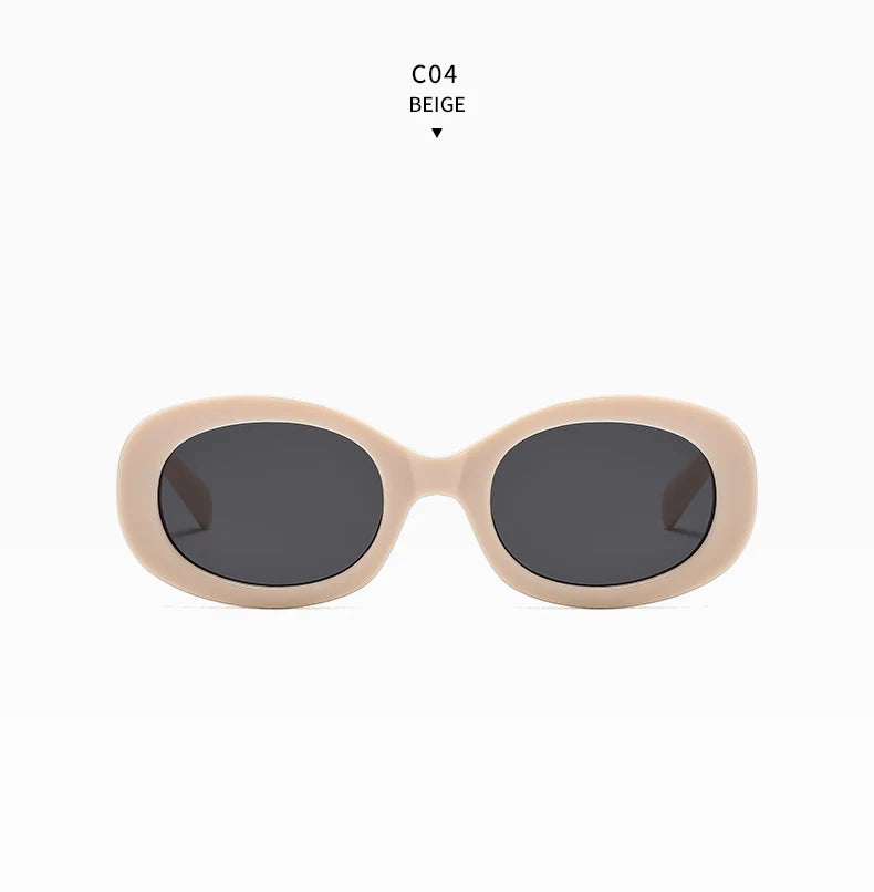 Versatile Fashion Sunglasses New Oval Frame Sun Glasses Retro Small Frame Eyeglasses Y2K Street Photo Glasses Female