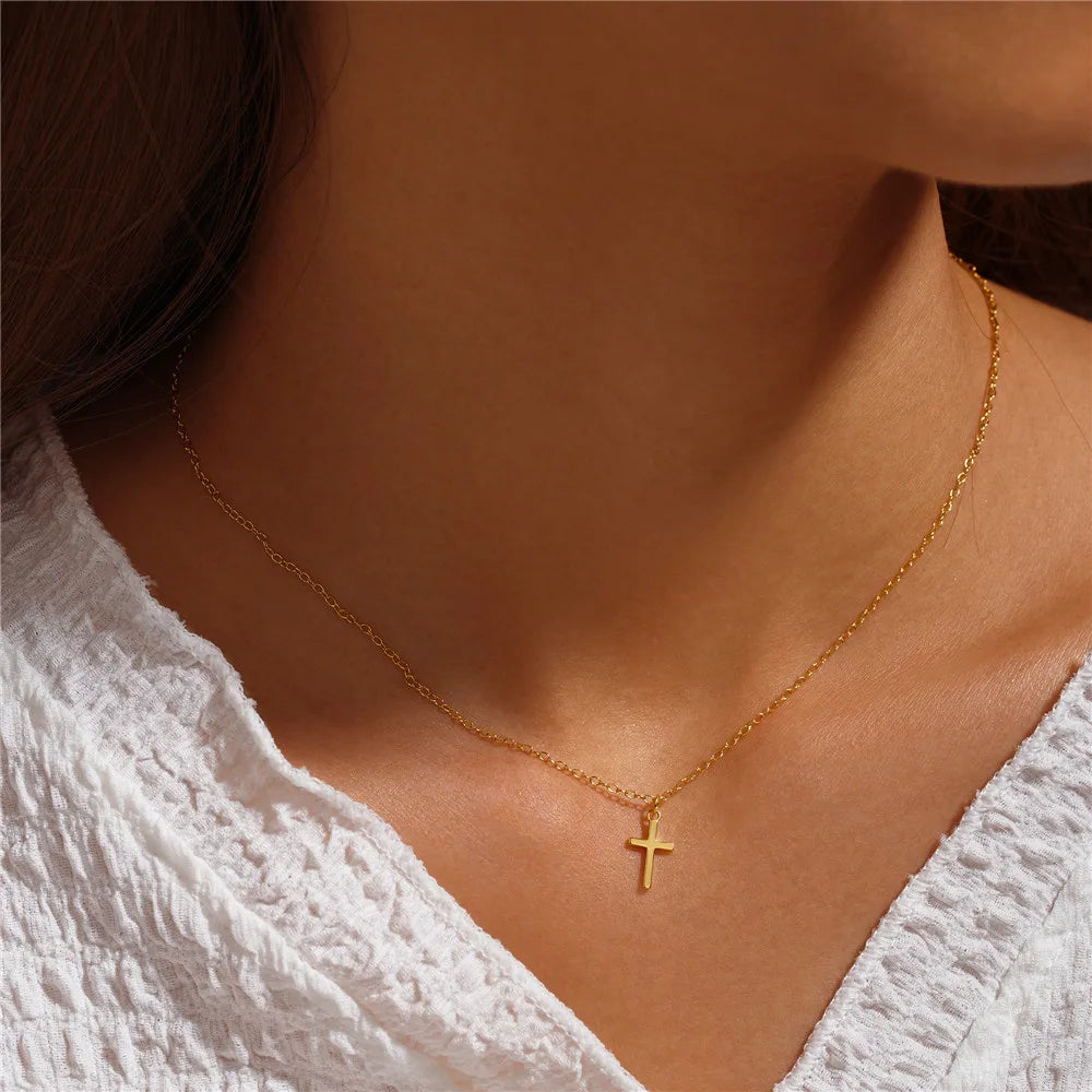 CANNER New 925 Sterling Silver Mini Zircon Pendant Necklaces Chain For Women Necklace Chains Fine Jewelry Gift Collares подвеска