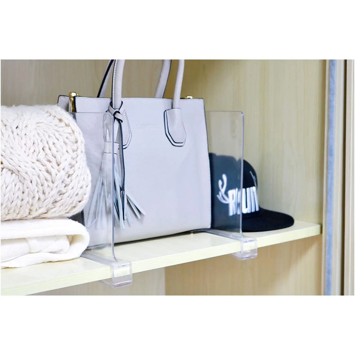 6/4/2/1pcs Transparent Closet Shelf for Wardrobe Organizer Cloth Divider Cupboard Bookcase Divider Baffle Home Organizer