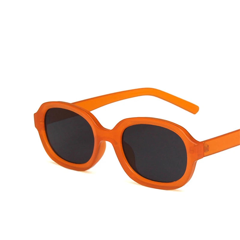 Oval Concave Vintage Sunglasses Women Fashion Design Retro Brand Sun Glasses Female Hip Hop Vintage Round Designer Oculos De Sol